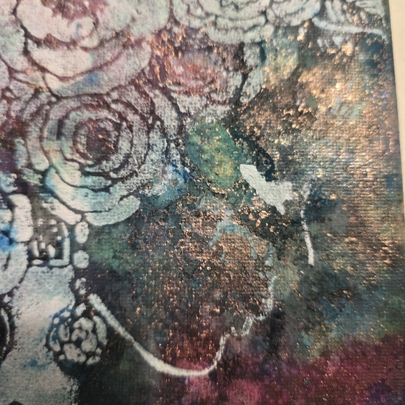 HANDCRAFTED Abstract Painting HANDPAINTED Artwork HANDMADE Wall Art Decor 8"x8" - Picture 13 of 13